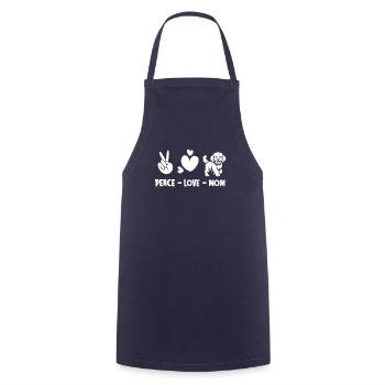 Golden Doodle Peace Love Dog Mom - Cooking Apron - navy - Front - AI Model Male 185 dark (185cm)