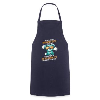 Koala - Cooking Apron - navy - Front - AI Model Male 185 dark (185cm)