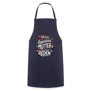 Legendary Mother's Heart & Love Saying - Cooking Apron - navy - Front - AI Model Male 185 dark (185cm)