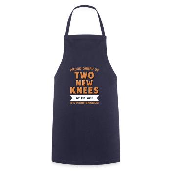 Bionic Knee Replacement Surgery Joint Recovery - Cooking Apron - navy - Front - AI Model Male 185 dark (185cm)