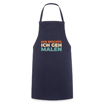Painter, varnisher, I've had enough, I'm going to paint - Cooking Apron - navy - Front - AI Model Male 185 dark (185cm)
