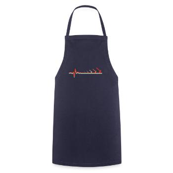 Axe Throwing Axe Thrower Ekg Heartbeat - Cooking Apron - navy - Front - AI Model Male 185 dark (185cm)