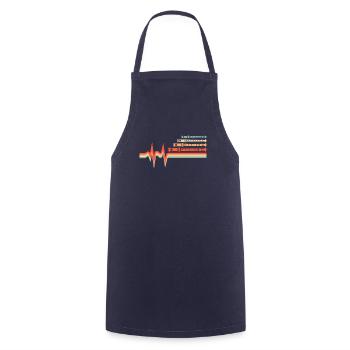 Flutist, Flute, ECG, Heartbeat - Cooking Apron - navy - Front - AI Model Male 185 dark (185cm)