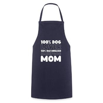 Old English Shepherd Bobtail - Cooking Apron - navy - Front - AI Model Male 185 dark (185cm)