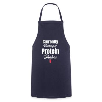 Denken Sie Derzeit An Proteinshakes Exercise - Kochschürze - Navy - Vorne - AI Model Male 185 dark (185cm)