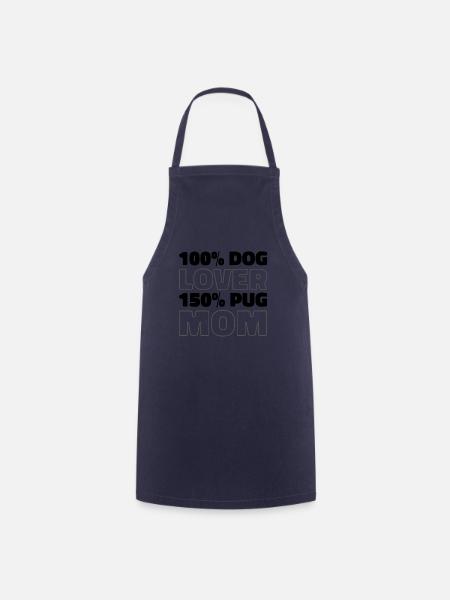 Mops Hund - Kochschürze - Navy