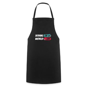 Skydiving - Cooking Apron - black - Front - AI Model Male 185 dark (185cm)