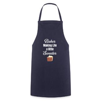 Bakers make life a little sweeter. Bake - Cooking Apron - navy - Front - AI Model Male 185 dark (185cm)