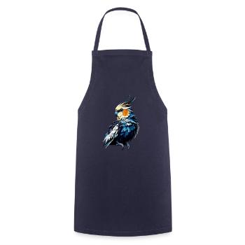 Polygon Art Cockatiel Birdwatching Cockatiels - Cooking Apron - navy - Front - AI Model Male 185 dark (185cm)
