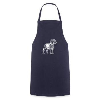 Geometrische Linie Kunst Beagle Hund Beagle - Kochschürze - Navy - Vorne - AI Model Male 185 dark (185cm)