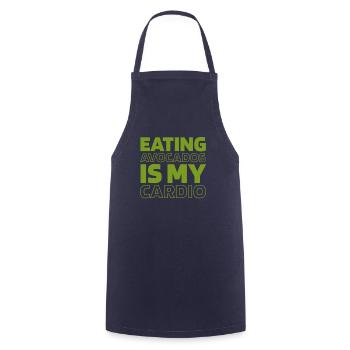 Avocado Funny Cardio Quote - Cooking Apron - navy - Front - AI Model Male 185 dark (185cm)