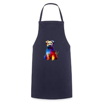 Coloré Splash Art Glen Of Imaal Terrier Terriers - Tablier de cuisine - marine - Devant - AI Model Male 185 dark (185cm)