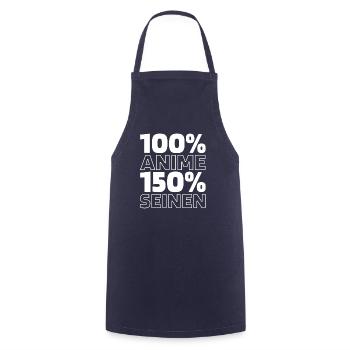 Anime Manga - Cooking Apron - navy - Front - AI Model Male 185 dark (185cm)