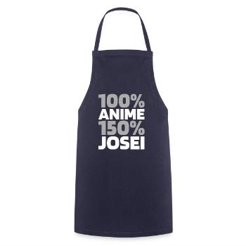 Anime Manga - Kochschürze - Navy - Vorne - AI Model Male 185 dark (185cm)