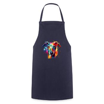 Bunte Splash Art Italienisch Windhund Italienisch - Kochschürze - Navy - Vorne - AI Model Male 185 dark (185cm)