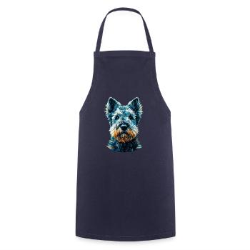 Polygon Art Kerry Blue Terrier Terriers - Kochschürze - Navy - Vorne - AI Model Male 185 dark (185cm)
