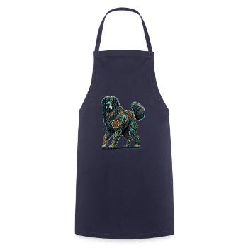 Mandala Art Komondor Hungarian Sheepdog Komondors - Cooking Apron - navy - Front - AI Model Male 185 dark (185cm)