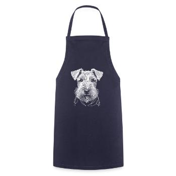 Line Art Lakeland Terrier Terriers Lakie - Cooking Apron - navy - Front - AI Model Male 185 dark (185cm)