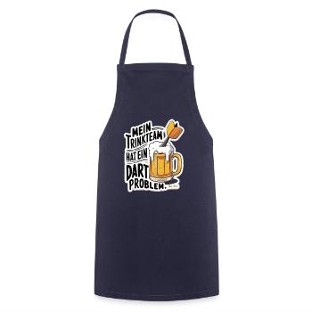 Mein Trinkteam Hat Ein Dart Problem - Kochschürze - Navy - Vorne - AI Model Male 185 dark (185cm)