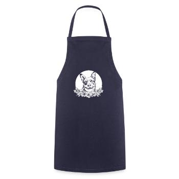 Australian Cattle Dog Wild Flowers - Cooking Apron - navy - Front - AI Model Male 185 dark (185cm)