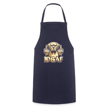 Labrador Idgaf - Cooking Apron - navy - Front - AI Model Male 185 dark (185cm)