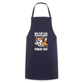 Corgi Beautiful Day - Cooking Apron - navy - Front - AI Model Male 185 dark (185cm)