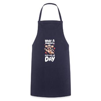 Poodle Fucked Up Day - Cooking Apron - navy - Front - AI Model Male 185 dark (185cm)