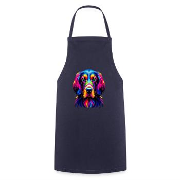 Pop Art coloré Setter anglais Laverack Setter - Tablier de cuisine - marine - Devant - AI Model Male 185 dark (185cm)
