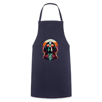 Retro Sunset Sunglasses English Setter Laverack - Cooking Apron - navy - Front - AI Model Male 185 dark (185cm)