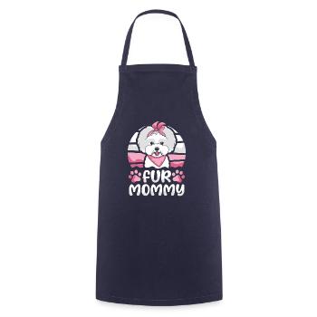 Bichon Frize Mom Dog Mom For Mommy - Cooking Apron - navy - Front - AI Model Male 185 dark (185cm)