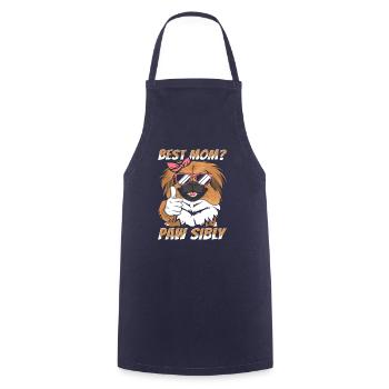 Pékinois Mutter Meilleure Maman Pawsibly - Tablier de cuisine - marine - Devant - AI Model Male 185 dark (185cm)