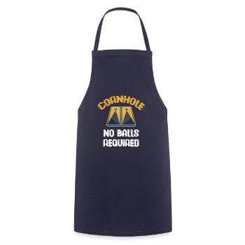 Cornhole No Balls Required Tossing Tailgating - Cooking Apron - navy - Front - AI Model Male 185 dark (185cm)
