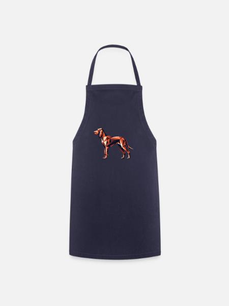 Geometrische Kunst Redbone Coonhound - Kochschürze - Navy