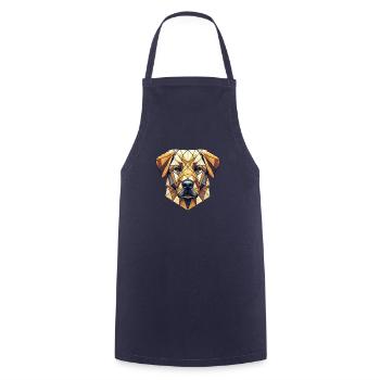 Geometric Line Art Labrador Retriever Lab Dog - Cooking Apron - navy - Front - AI Model Male 185 dark (185cm)