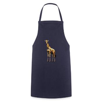Geometric Art Giraffe Lover Wildlife Safari Zoo - Cooking Apron - navy - Front - AI Model Male 185 dark (185cm)