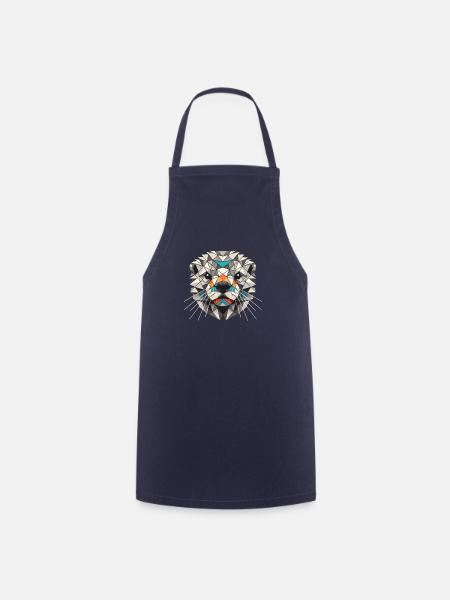 Geometrische Kunst Otter - Kochschürze - Navy