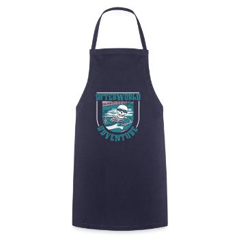 Swimming Float Skeleton Afterworld Adventure - Cooking Apron - navy - Front - AI Model Male 185 dark (185cm)