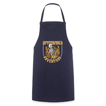 Saxophone Saxophone Skeleton Afterworld Adventure - Cooking Apron - navy - Front - AI Model Male 185 dark (185cm)