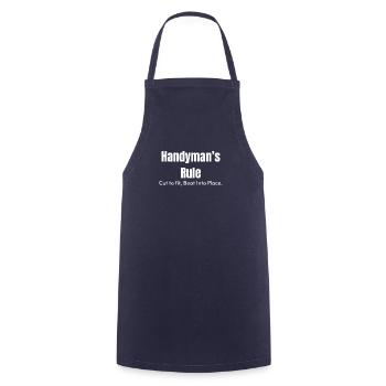Craftsman's scale cut to fit. On the spot - Cooking Apron - navy - Front - AI Model Male 185 dark (185cm)