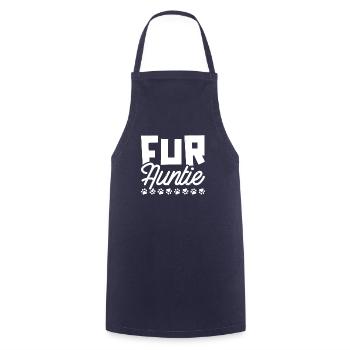 Katze Katzentante Fur Auntie - Kochschürze - Navy - Vorne - AI Model Male 185 dark (185cm)