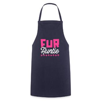 Katze Katzentante Fur Auntie - Kochschürze - Navy - Vorne - AI Model Male 185 dark (185cm)