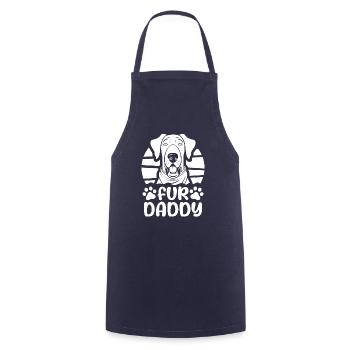 Dogue Allemand Chien Papa Pour Papa - Tablier de cuisine - marine - Devant - AI Model Male 185 dark (185cm)