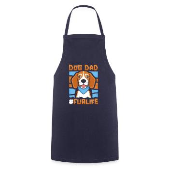 Beagle Vater Dog Dad Fur Life - Kochschürze - Navy - Vorne - AI Model Male 185 dark (185cm)