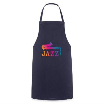 Jazz Saxo - Tablier de cuisine - marine - Devant - AI Model Male 185 dark (185cm)