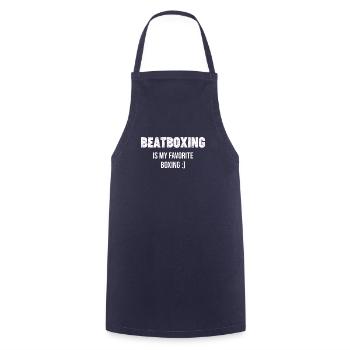 Beatboxing is my favorite box drummer, - Cooking Apron - navy - Front - AI Model Male 185 dark (185cm)