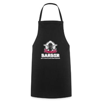 Hairdressers do it with love and - Cooking Apron - black - Front - AI Model Male 185 dark (185cm)