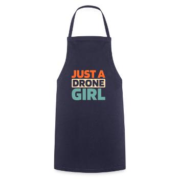 Drone Quadcopter Just A Drone Girl - Cooking Apron - navy - Front - AI Model Male 185 dark (185cm)