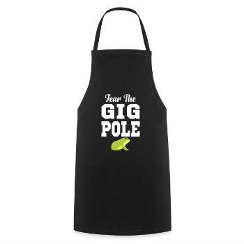 Fear The Gig Pole Frog Hunting Cottagecore Morel - Cooking Apron - black - Front - AI Model Male 185 dark (185cm)