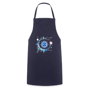 Tarot Karte Okkult Astrologie gothic esoterik - Kochschürze - Navy - Vorne - AI Model Male 185 dark (185cm)