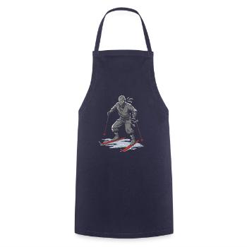 Skiing Après Ski Skiing Ninja - Cooking Apron - navy - Front - AI Model Male 185 dark (185cm)